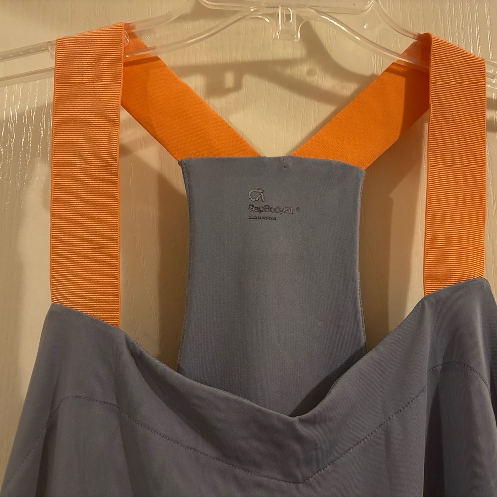 Gap Body Fit sz S Gray Dress with peach Straps - Picture 6 of 15